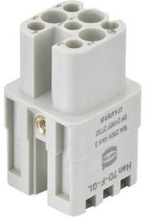 09210072632, Heavy Duty Power Connectors 7+Gnd Male Insert HAN 7D QUICK LOCK