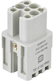 09210072632, Heavy Duty Power Connectors 7+Gnd Male Insert HAN 7D QUICK LOCK 09210072632, Heavy Duty Power Connectors 7+Gnd Male Insert HAN 7D QUICK LOCK