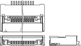 046288020000846+, FFC & FPC Connectors 20P ZIF, R/A, SMT ONE TOUCH FLIP LOCK 046288020000846+, FFC & FPC Connectors 20P ZIF, R/A, SMT ONE TOUCH FLIP LOCK