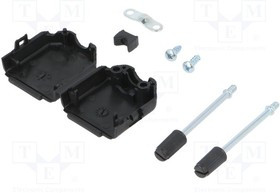DPPK09-BK-M3-K, Корпус для разъемов D-Sub, D-Sub 9pin, D-Sub HD 15pin, прямой
