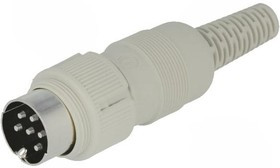 MAS 6100, Cable Connector, 4A, 34V, 6 Poles, Plug MAS 6100, Cable Connector, 4A, 34V, 6 Poles, Plug