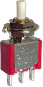MP004689, Кнопочный переключатель, 6.35 мм, SPDT, Вкл.-(Вкл.), Plunger for Cap