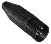 AAA4FBAUZH, XLR Connectors 4P F SLD XLR MTL HND BLACK FINISH, Au PL
