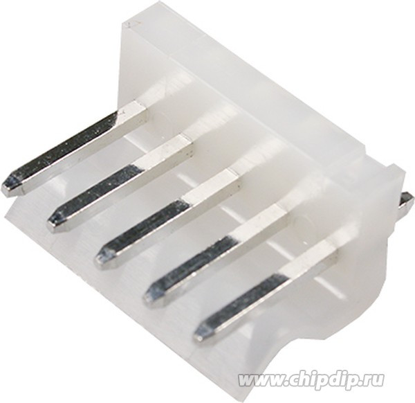 PWL- 5 (DS1072-5 M), Вилка на плату 3.96мм 5pin прямая