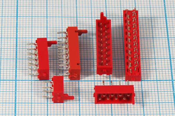 Разъем (Micro Match) MM-20MS вилка, шаг P1.27, контакты 20P, на плату, MM-20MS