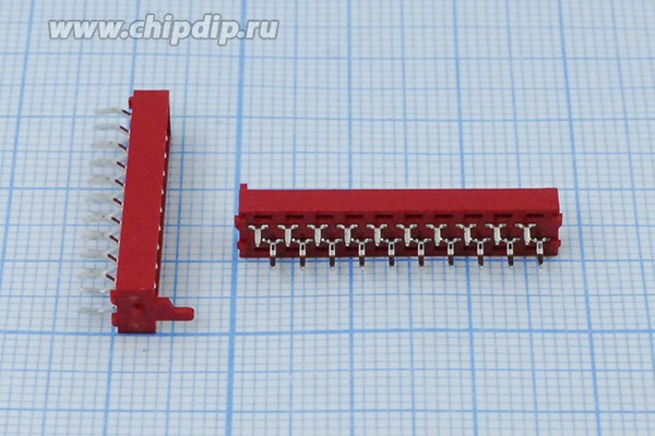 Разъем (Micro Match) MM-20MS вилка, шаг P1.27, контакты 20P, на плату, MM-20MS