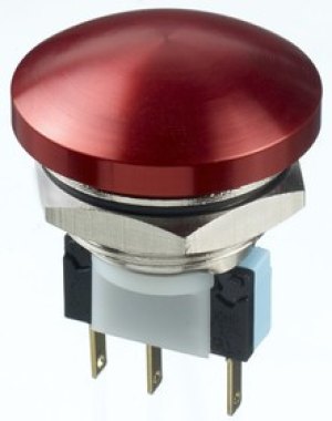AV22PNA64, Push Button Switch, Momentary, Panel Mount, 22.2mm Cutout, DPDT, 250V ac, IP65