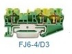 FJ6-4/D3, 1in2out/4мм2 Клемма с заземлением серии FJ6