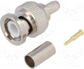 BNC-010, Вилка, BNC, "папа", прямой, 50Ом, B9907, RG141, RG58, URM43, URM76