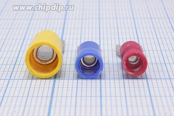 Клемма"U" d 3,7, 0,8s, 0,25-1,5S, латунь луженая, обжимная, красная; №2466RT клемма"U" d 3,7\0,8\S0,25~1,5\лат луж\\кр\НВИ1,5-3