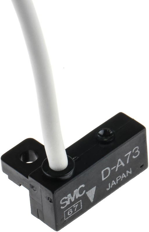 D-A73L, D-A7 Series Reed Switch, 3m Fly Lead, Rail Mounted
