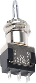 MPA 106 D, Miniature Push Button Switch, Latching, Panel Mount, 6.2mm Cutout, SPDT, 125/250V ac