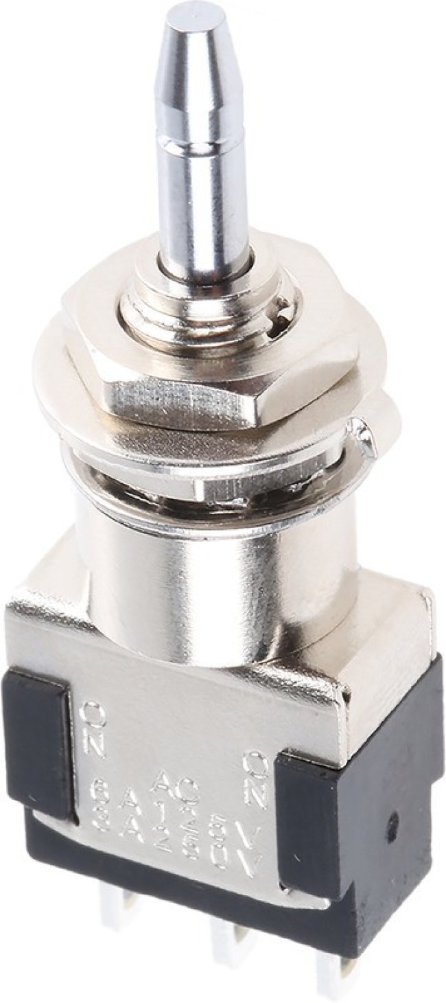MPA 106 D, Miniature Push Button Switch, Latching, Panel Mount, 6.2mm Cutout, SPDT, 125/250V ac