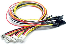 Grove - 4 pin Female Jumper to Grove 4 pin Conversion Cable (5 PCs per PAck), Набор проводов соедини