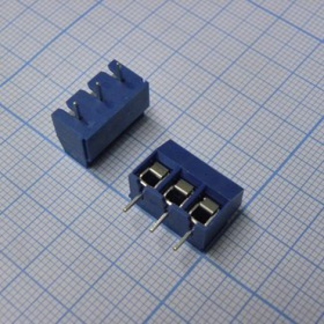 DG126-5.0-03P-12-00A(H), (DG126-5.0-03P-12-00ZH), Винтовой клеммный блок c рельефной обоймой, 3 контакта. Серия DG126-5.0