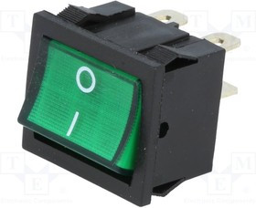 RSSM2014C3GN, Переключатель ROCKER; DPST; Пол: 2; ON-OFF; 6A/250 RSSM2014C3GN, Переключатель ROCKER; DPST; Пол: 2; ON-OFF; 6A/250