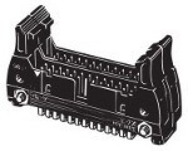 XG4A-2039-A, Conn Ejector Header PL 40 POS 2.54mm Solder RA Thru-Hole
