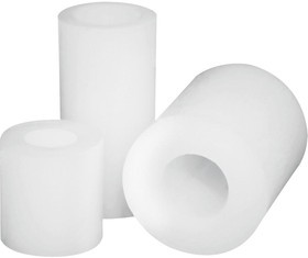 SS6-6, SPACER ROUND PVC 6.4MM X 19.1MM