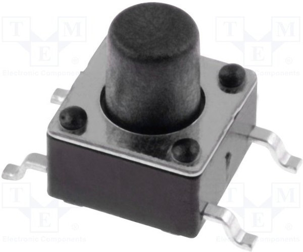 1301.9316, Тактильная кнопка, LSH, Top Actuated, SMD (Поверхностный Монтаж), Round Button, 160 гс 1301.9316, Тактильная кнопка, LSH, Top Actuated, SMD (Поверхностный Монтаж), Round Button, 160 гс