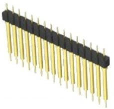 BBS-108-G-A, BBS Series Straight Through Hole Pin Header, 8 Contact(s), 2.54mm Pitch, 1 Row(s), Unshrouded