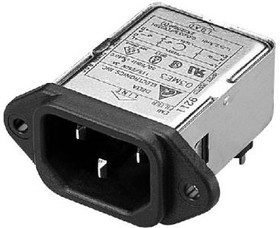 06ME3G, AC Power Entry Modules IEC Inlet Filter, 115/250VAC, 6A, PCB, N/A-Lug