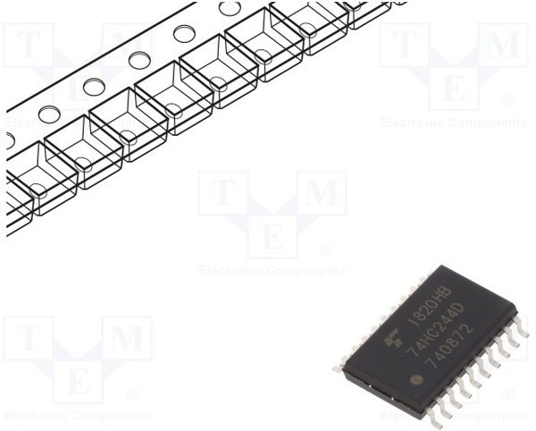 74HC244DBJ, IC: digital; buffer,non-inverting,line driver; Ch: 8; SMD; SO20; HC 74HC244DBJ, IC: digital; buffer,non-inverting,line driver; Ch: 8; SMD; SO20; HC