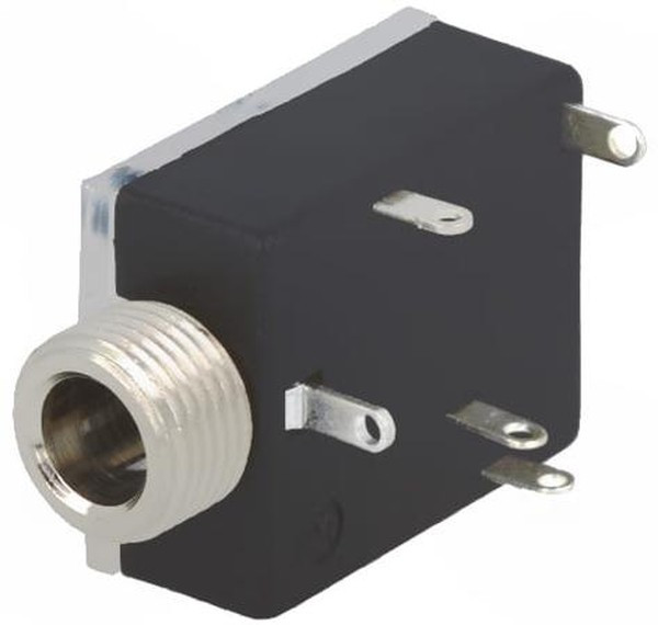 1503 17, Jack Connector 3.5 mm PCB Mount Stereo Socket, 3Pole 1A