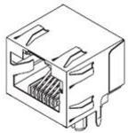 43860-0003, Модульный разъем, Modular Jack, 1 x 1 (Порт), 6P4C, Cat3, Монтаж в Сквозное Отверстие