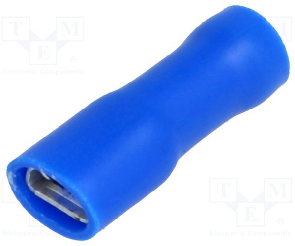 BM 00293, Наконечник: плоский, 4,8мм, 0,5мм, "мама", 1,5-2,5мм2, обжим, синий