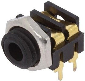 CL13845G, Гнездо, Jack 3,5мм, "мама", mono, с двойным выключателем, THТ