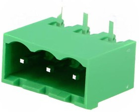 EBQA-03-D-C, Разъемный клеммник, 5,08мм, Кол-во полюс: 3, угловой, гнездо, THT