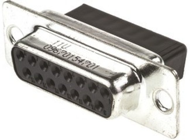 D-Sub socket, 15 pole, standard, unequipped, straight, crimp connection, 09670154701