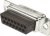 D-Sub socket, 15 pole, standard, unequipped, straight, crimp connection, 09670154701