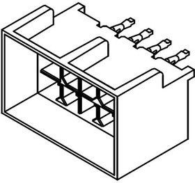 45280-0401, Headers & Wire Housings MicroFit 3.0 Header er Vert CPI 4Ckt 121 45280-0401, Headers & Wire Housings MicroFit 3.0 Header er Vert CPI 4Ckt 121
