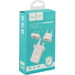 Блок питания (сетевой адаптер) HOCO C45 с 1 USB портом 2,4 A белый