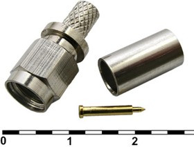 SMA-C58P, Разъём высокочастотный, штекер SMA обжим на кабель RG58