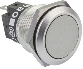 82-5551.1000, 82 Series Push Button Switch, Momentary, Panel Mount, 19mm Cutout, SPDT, 240V, IP65, IP67