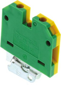 0474360000, 2-Way EK 2.5 Earth Terminal Block, 2.5mm², 26 12 AWG Wire, Screw Down, Nylon Housing, ATEX