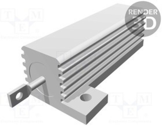 AX50WR-330R, Резистор: проволочный, с радиатором, винтами, 330Ом, 50Вт, ±5%