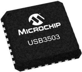 USB3503T-I/ML, USB Interface IC USB 2.0 Hub Cntrllr