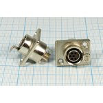 Гнездо микрофонное miniXLR\6P\пан флан 2отв\B8,5\\ MC806-6P;№10551 гн мик miniXLR\6P\пан флан 2отв\B