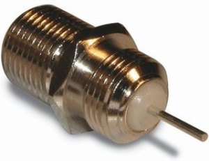 222144, RF/COAXIAL F BULKHEAD JACK, STR 75 OHM, SOLDER 222144, RF/COAXIAL F BULKHEAD JACK, STR 75 OHM, SOLDER