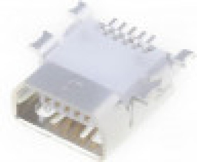67803-8020, Conn Mini USB 2.0 Type AB RCP 5 POS 0.8mm Solder RA SMD 5 Terminal 1 Port T/R
