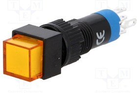 V8F-11-230O, Переключатель: кнопочный, Пол: 2, SPDT, 0,5A/250ВAC, 1A/24ВDC, IP40