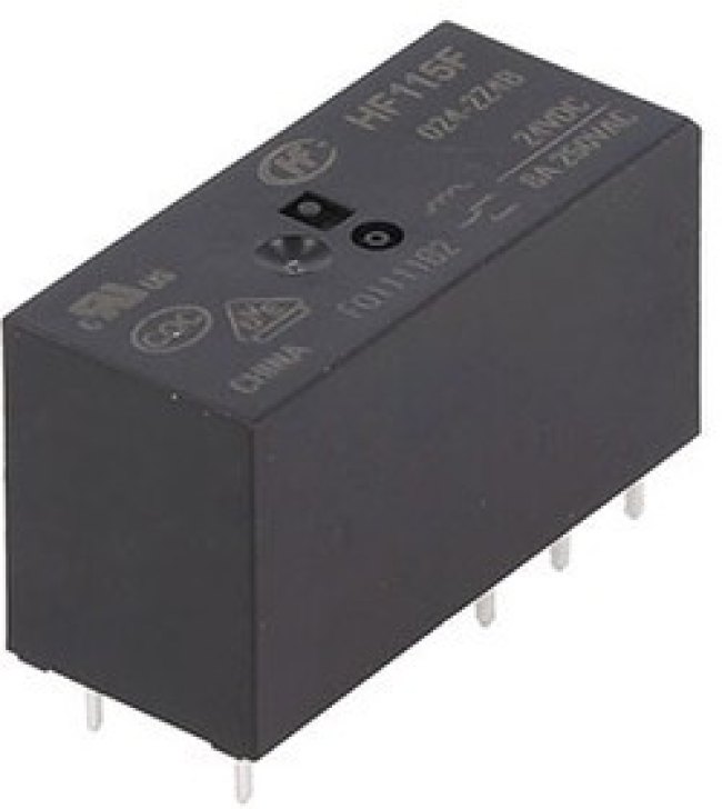 HF115F-A/024-2Z4B, Реле, 24 VAC, 8 A, 250 V, замена 7-1393243-6 (RT424524)