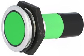 SMFP30H7289, Индикат.лампа: LED, плоский, 230ВAC, Отв: d30,2мм, IP67, латунь