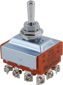 S43T, SWITCH, TOGGLE, 4PDT, 25A, 125VAC