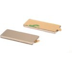 Неодимовый магнит прямоугольник 25х10х1.5 мм с клеевым слоем