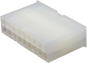 39-01-3183, Корпус разъема, Mounting Ears, Mini-Fit Jr. 5559, Штекер, 18 вывод(-ов), 4.2 мм