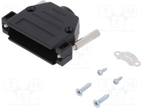 DTPP-25-P-J38-K, Корпус для разъемов D-Sub, D-Sub 25pin, D-Sub HD 44pin, прямой